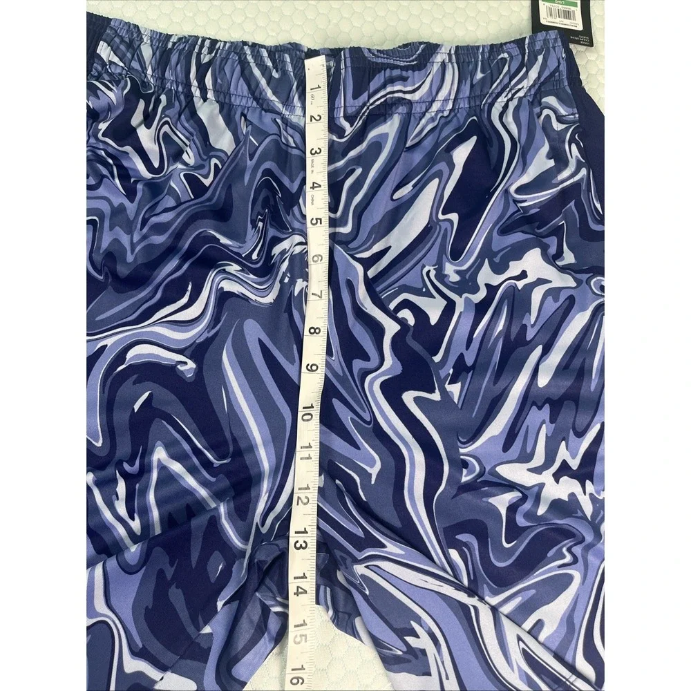 UNDER ARMOUR Shorts MENS UA TRAIN‎ Stretch 2.0 BLUE MARBLE PRINT Sz LARGE L NWT